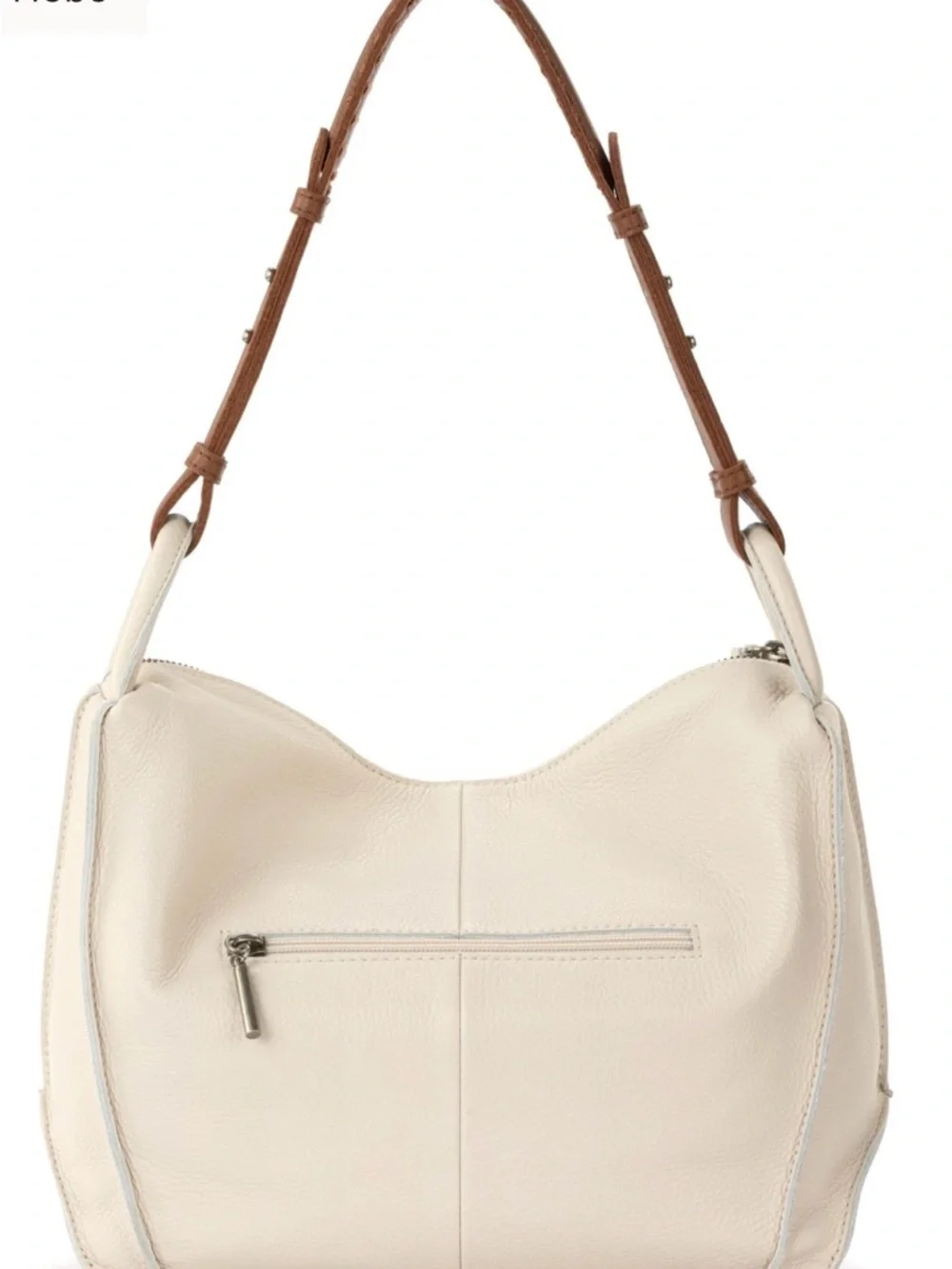 The Sak Los Feliz Hobo Cream Leather with Brown Shoulder Strap - Picture 3 of 16